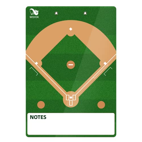 WISYOK Double-Sided Dry Erase Clipboard for Coaches, Baseball, Softball Lineup Board with Marker - Image 3