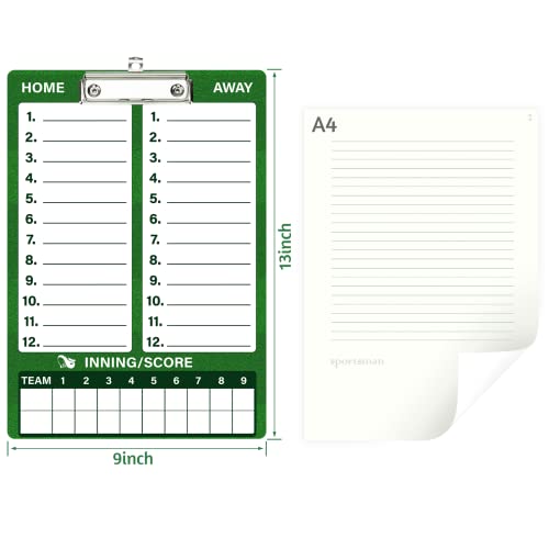 WISYOK Double-Sided Dry Erase Clipboard for Coaches, Baseball, Softball Lineup Board with Marker - Image 2
