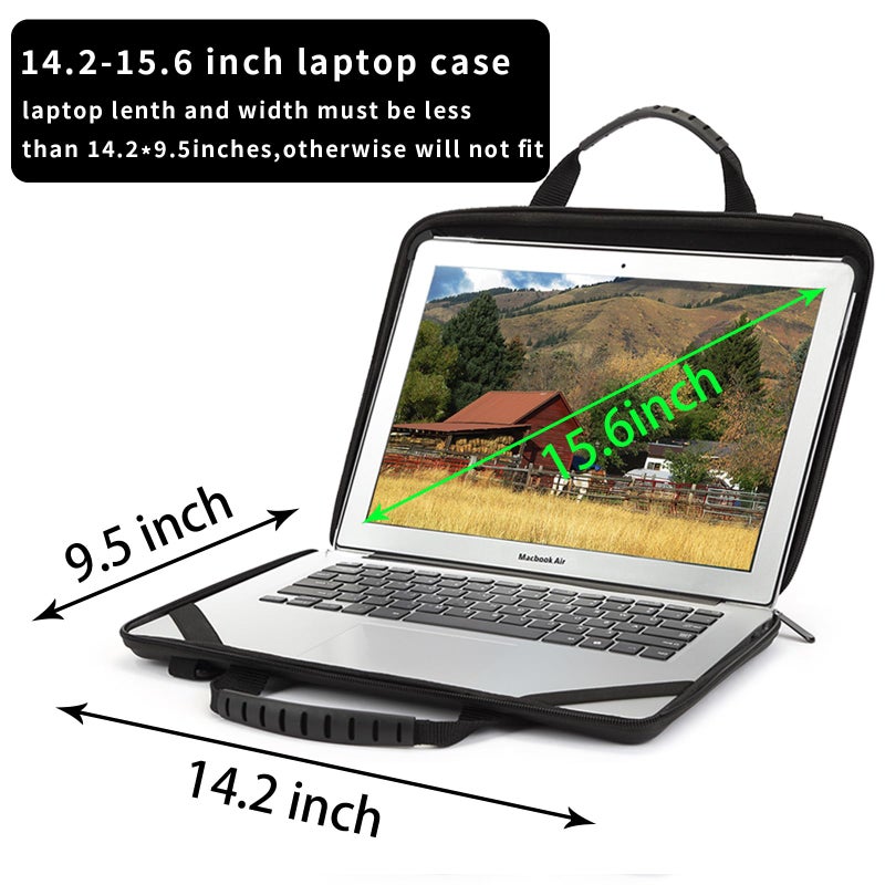 BUG 14.2-15.6 Inch Laptop Case Hard Shell, Protective Laptop Carrying Case with Stand for Heat Dissipation - Image 3