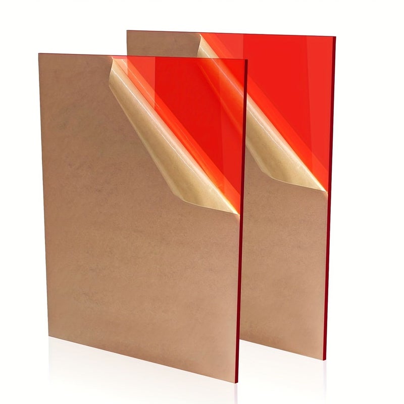 Orange Colored 8x12 Inch Thick Acrylic Board For Free Expression Marking Crafts And Painting - Image 3