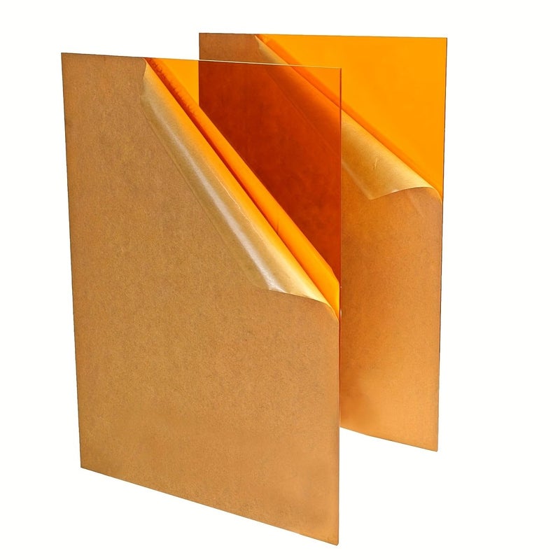 Orange Colored 8x12 Inch Thick Acrylic Board For Free Expression Marking Crafts And Painting - Image 5