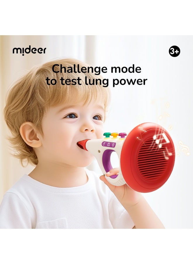 Mideer Smart Lung Training Horn – Interactive Breathing Game Toy with 32 Sound Effects, Educational Blowing Toy for Kids 3+ - Image 3