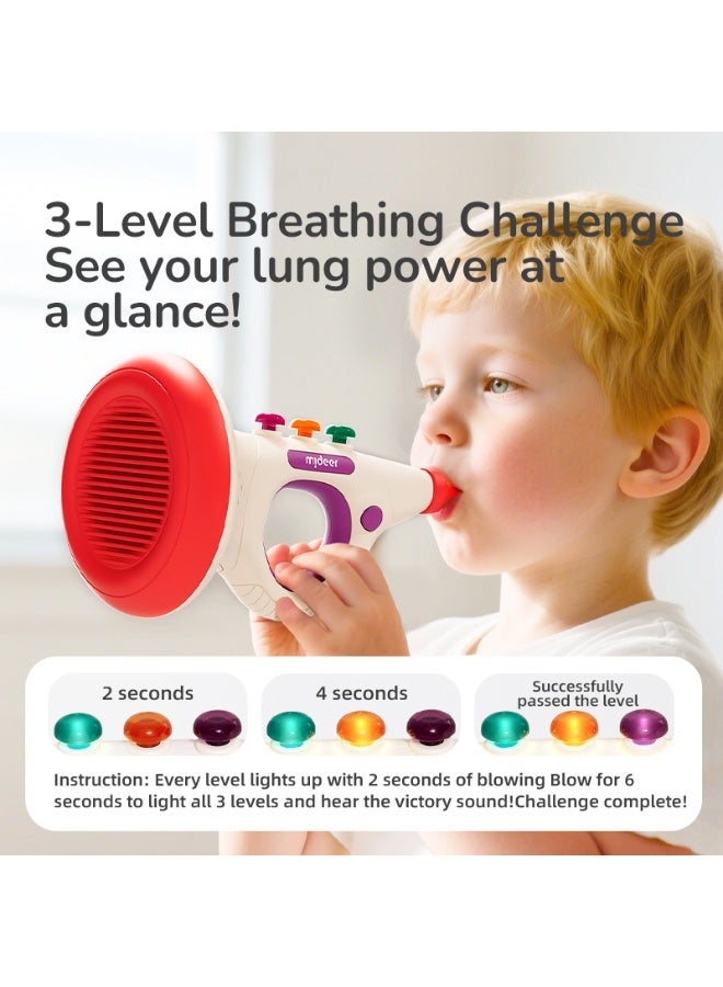 Mideer Smart Lung Training Horn – Interactive Breathing Game Toy with 32 Sound Effects, Educational Blowing Toy for Kids 3+ - Image 4