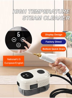 ET-LIFE Steam Cleaner, 2500 W, 3 Bar Steam Pressure, 1.1L, 6 Steam Settings, High Temperature Kills 99.99% of Viruses & Bacteria TC-SC-001 White  - Image 4
