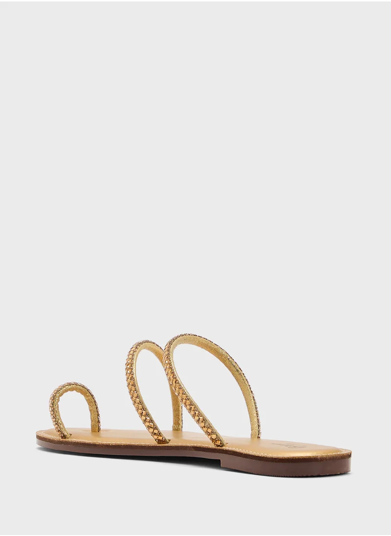 Ginger Sparkly Flat Sandal
