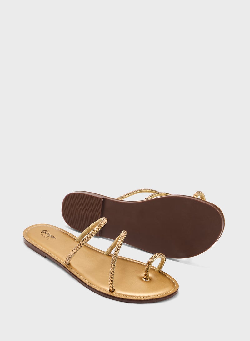 Ginger Sparkly Flat Sandal  - Image 3
