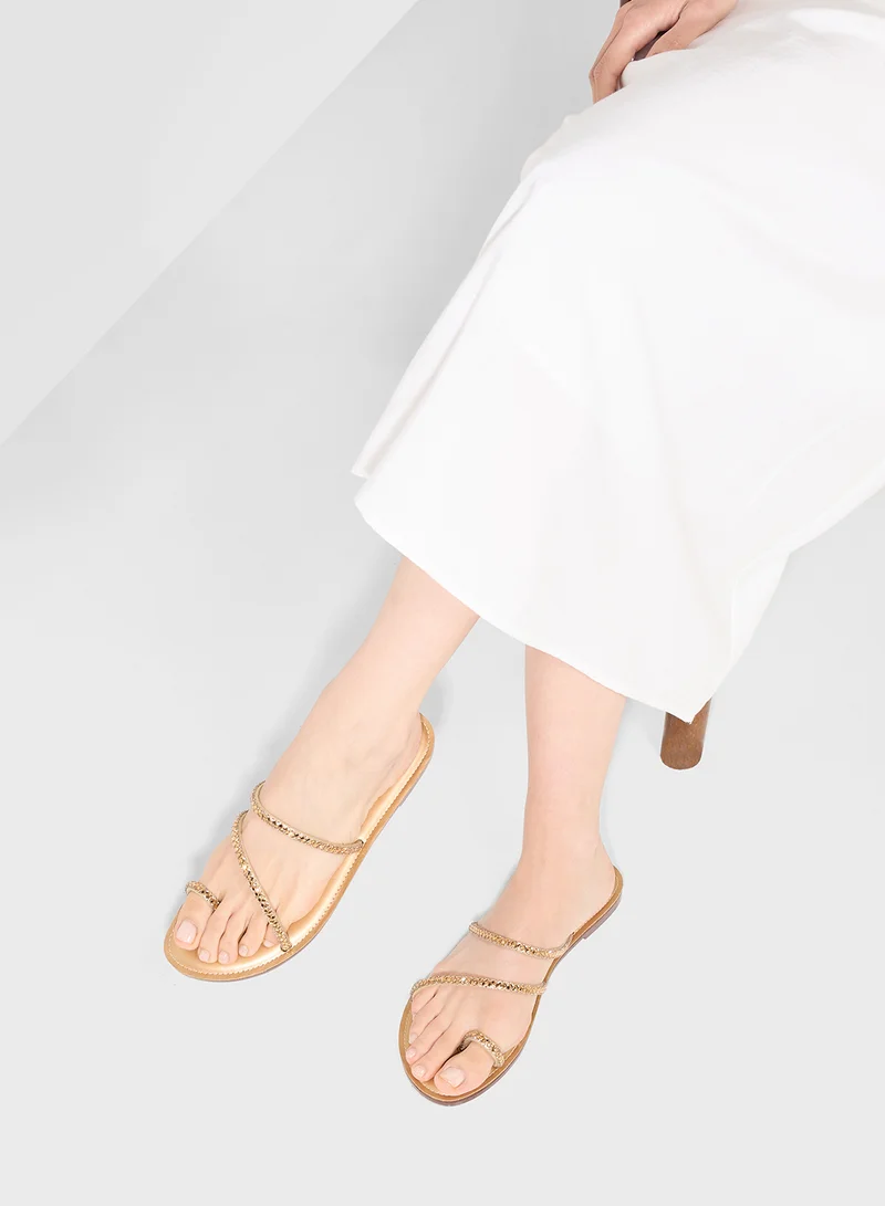 جينجر صندل فلات لامع