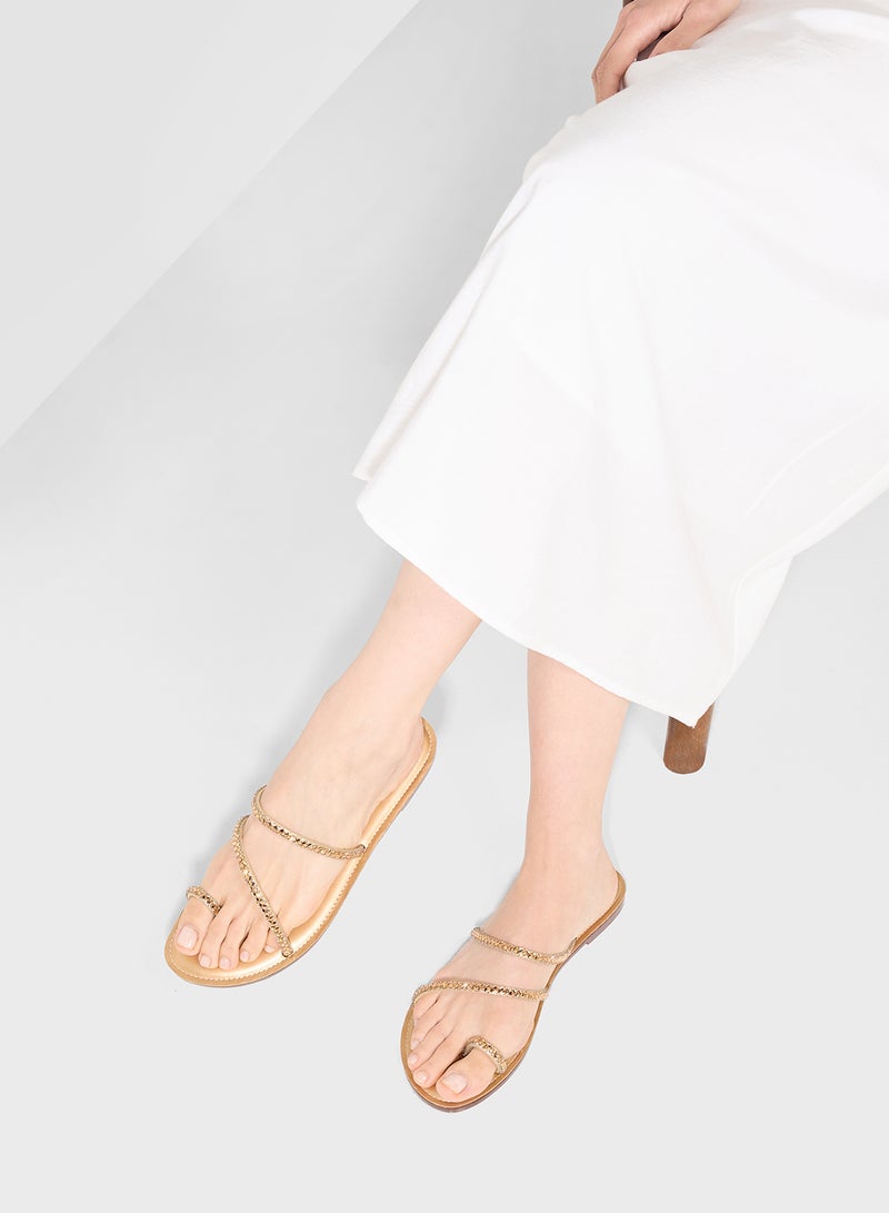 Ginger Sparkly Flat Sandal  - Image 5