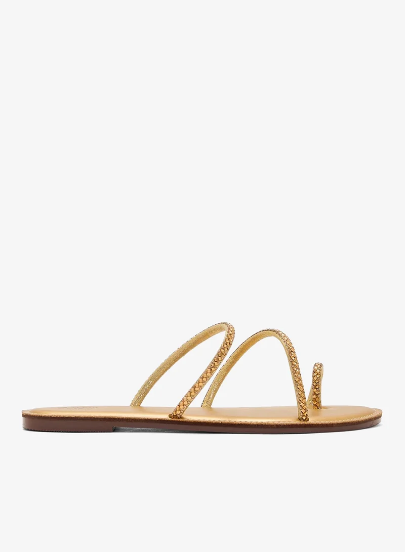Ginger Sparkly Flat Sandal