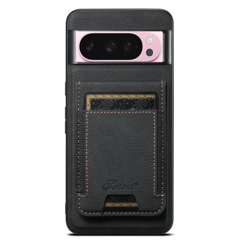 Suteni For Google Pixel 10 H17 Litchi Texture Leather Magnetic Detachable Wallet Phone Case(Black) - Image 1