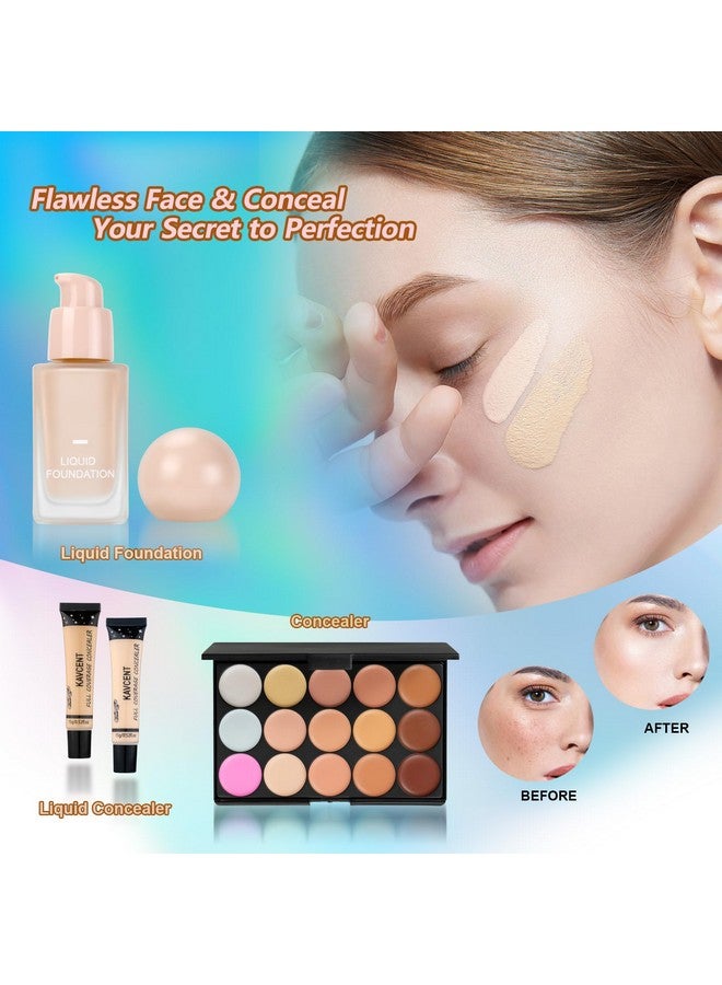 KAVCENT Makeup Kit for Women Full Kit Makeup Kits for Teens Teenager Makeup Gift Set for Teens Women Eyeshadow FoundationTeen Makeup Kit Makeup Sets - Image 4