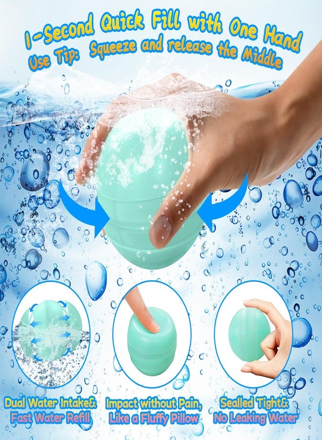 Boekey 21 Pcs Reusable Water Balloons Quick Fill, Pool Beach Water Ballons for Boys and Girls, Summer Outdoor Games Water Toys for Kids Ages 3-12 - Image 2