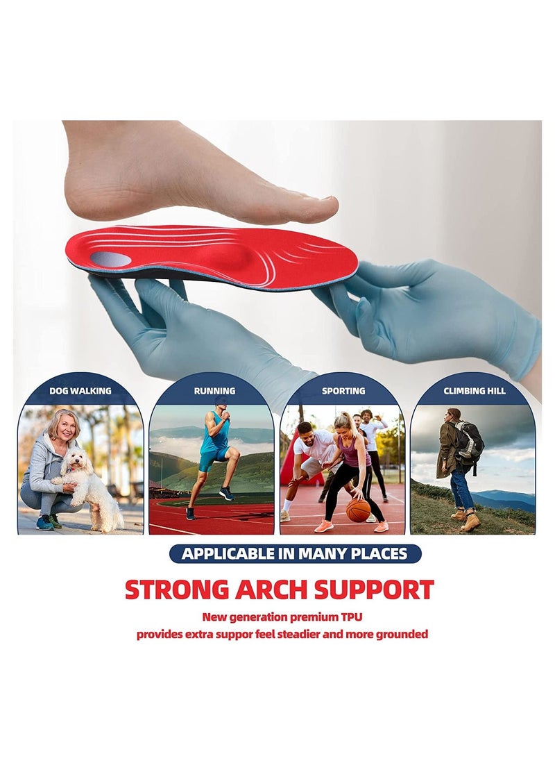 SYOSI - Orthotic Insoles Arch Support Soft Plantar Fasciitis Insoles Full-Length Shock Absorption Cushioning Function Inserts for Flat Feet Heel Spurs Foot Pain overpronation for Men Women Size L - Image 1