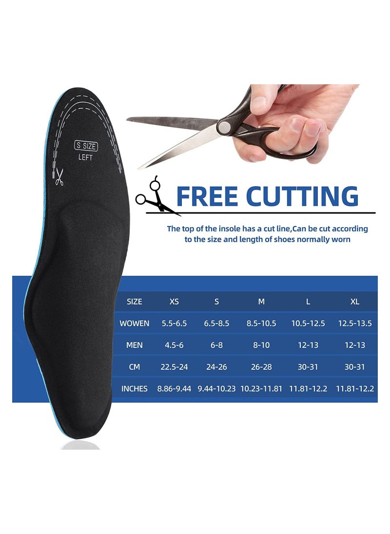 SYOSI - Orthotic Insoles Arch Support Soft Plantar Fasciitis Insoles Full-Length Shock Absorption Cushioning Function Inserts for Flat Feet Heel Spurs Foot Pain overpronation for Men Women Size L - Image 1