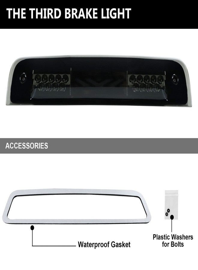 Tresound 3rd Third Brake Light for 2009-2017 Dodge Ram 1500 2500 3500 Cargo Light LED High Mount Lamp (Smoked Lens) - Image 5