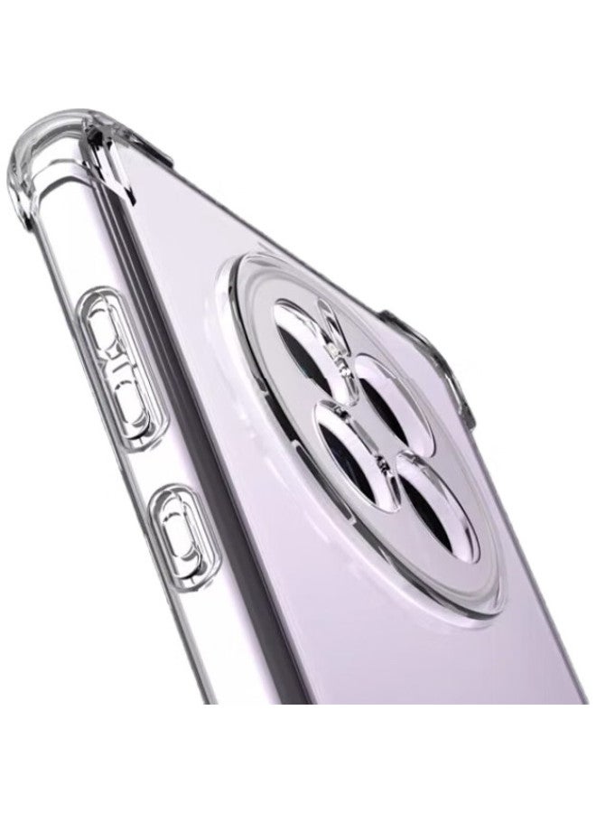 MAIKUQI Suitable For Huawei Mate 70 Four-Corner Anti-Fall Phone Case Full Coverage Anti-Fall Airbag Transparent Protective Cover Soft Shell Tpu - Transparent White - Image 2