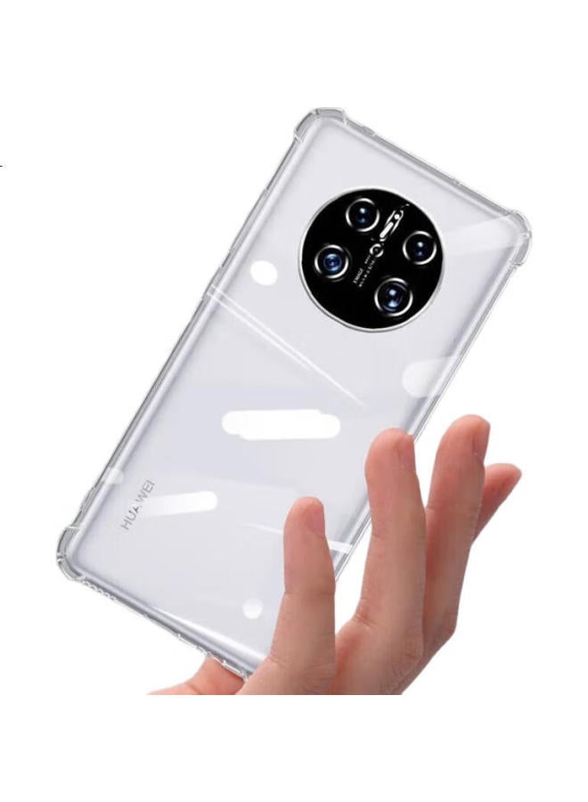 MAIKUQI Suitable For Huawei Mate 70 Four-Corner Anti-Fall Phone Case Full Coverage Anti-Fall Airbag Transparent Protective Cover Soft Shell Tpu - Transparent White - Image 3