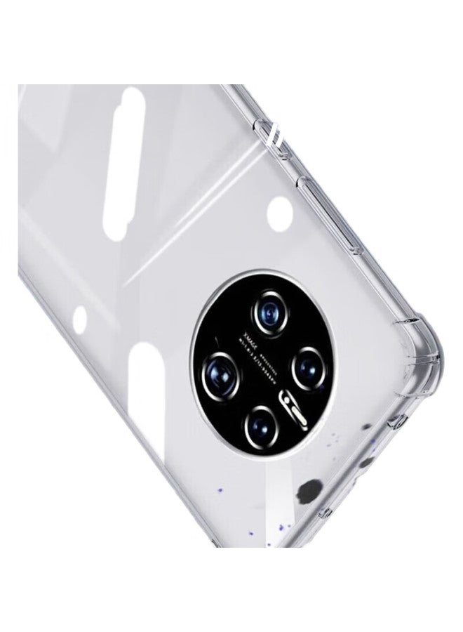 MAIKUQI Suitable For Huawei Mate 70 Four-Corner Anti-Fall Phone Case Full Coverage Anti-Fall Airbag Transparent Protective Cover Soft Shell Tpu - Transparent White - Image 1