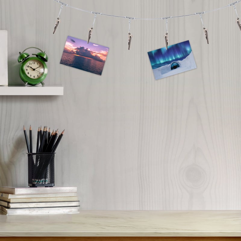 1pc Chic Chain Decor Photo Holder Hanging Chain Photo Decor Holder with Clips - Image 4
