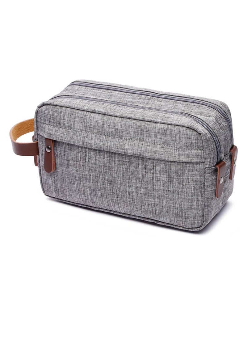 ECVV Toiletry Bag for Men, Travel Toiletry Organizer Case, Water-resistant Dopp Kit Shaving Bag for Toiletries Accessories and Shaving Supplies, Gray - Image 1