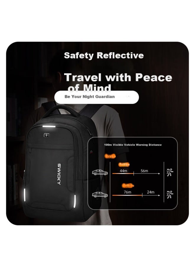 Swicky Large Capacity Backpack For Men And Women, High School And College Students, Outdoor Leisure Business Travel, Computer Bag For Business Trips - Image 2