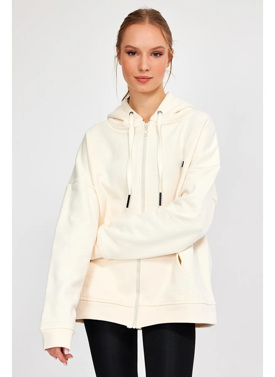 Alexander Gardi Alexandergardı Zippered Hooded Oversize Sweatshirt (B22-75300)