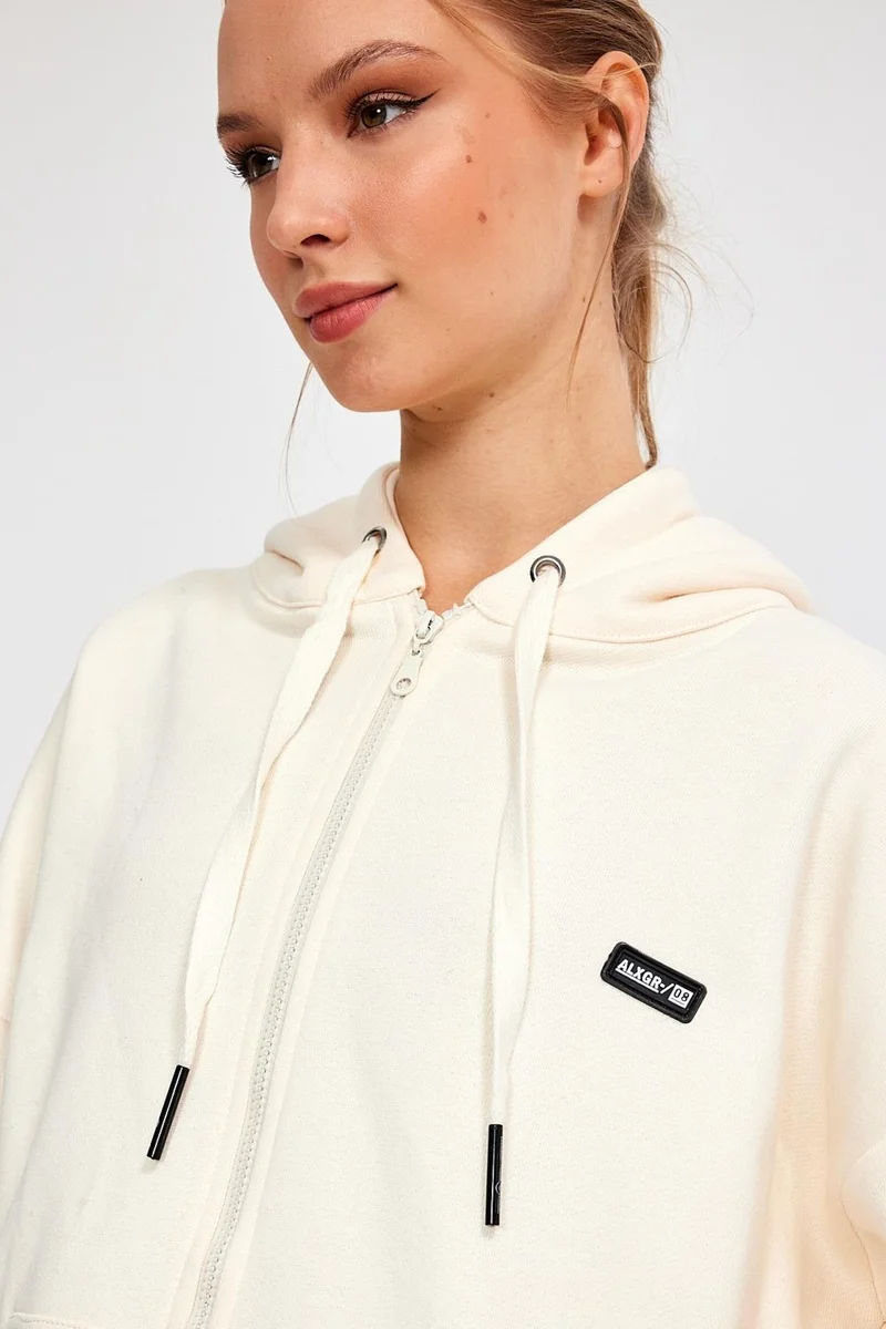 الكسندر جاردي Alexandergardı Zippered Hooded Oversize Sweatshirt (B22-75300)