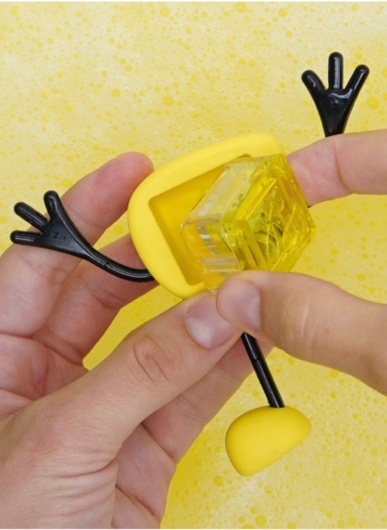 Glo Pals - Glo Pals Bath Toys Character & Water-Activated Light-Up Cubes - Sensory Toys for Girls & Boys - Sami + 2 Yellow Cubes - Image 1