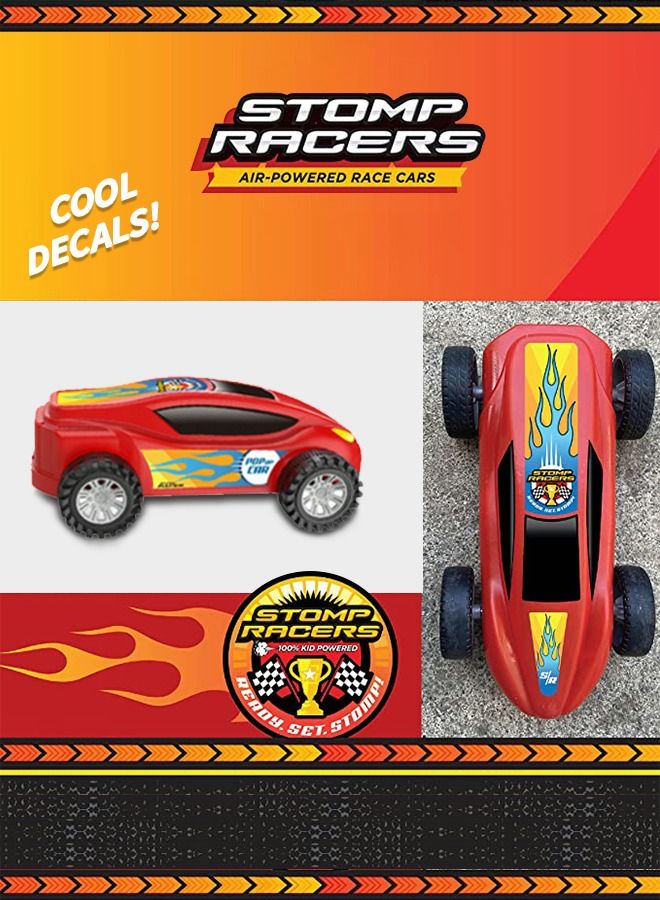 GROIC New Stomp Rocket Dueling Racers, 2 Toy Car Launchers and Air Powered Cars. Great for Outdoor Indoor Play, STEM Gifts Boys Girls - Image 4