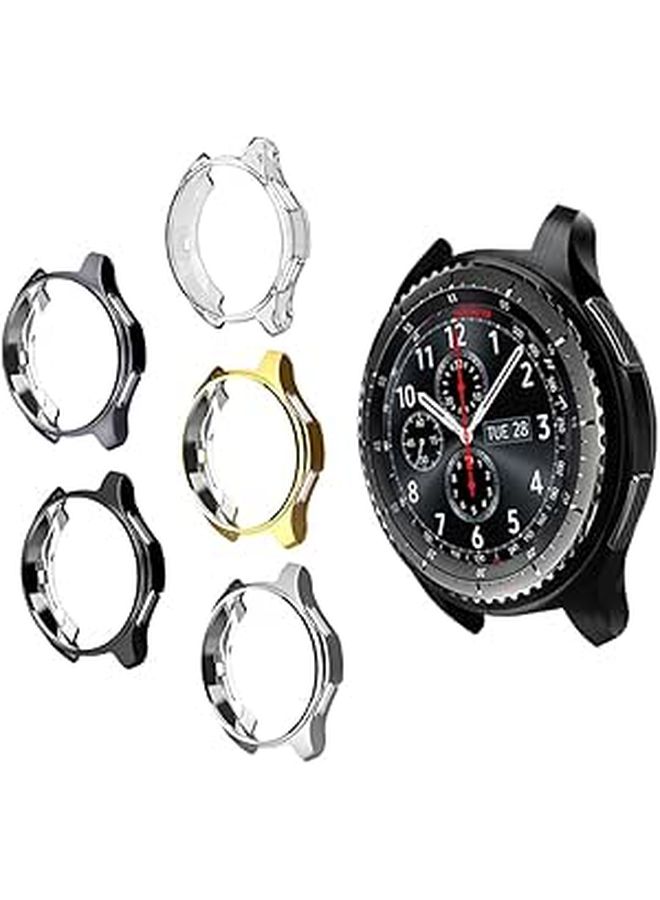 Gear Watch Case Protective Cover TPU Soft Shatter Resistant Black - Image 1