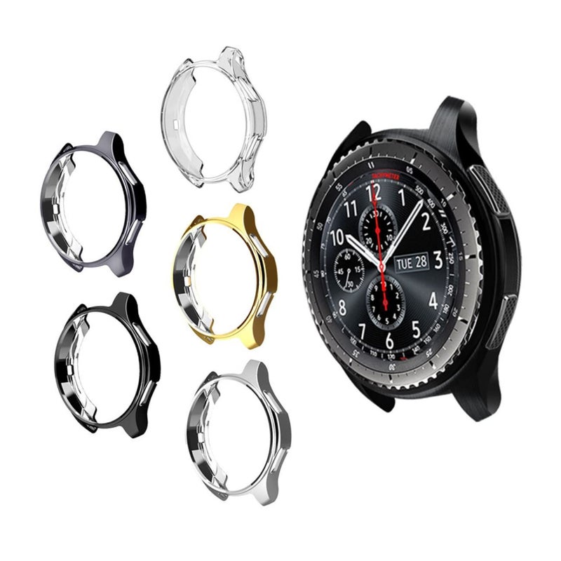 Gear Watch Case Protective Cover TPU Soft Shatter Resistant Black - Image 2