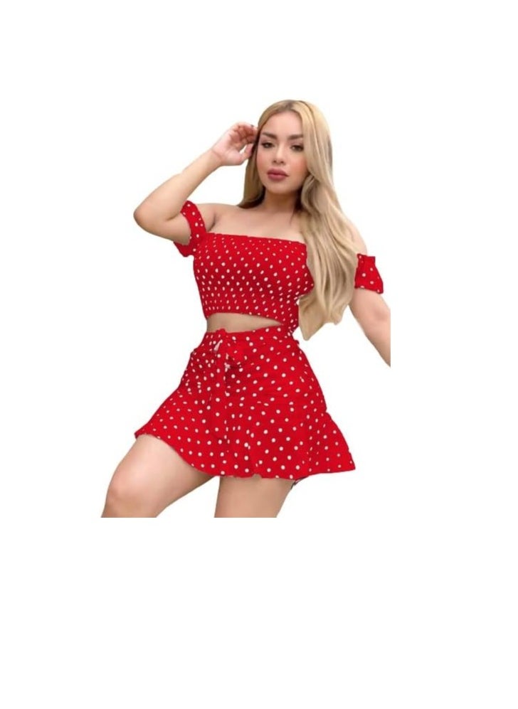 Generic - Short babydoll lingerie, red playsuits, elegant women’s nightgown from Four H, code 28 - Image 1