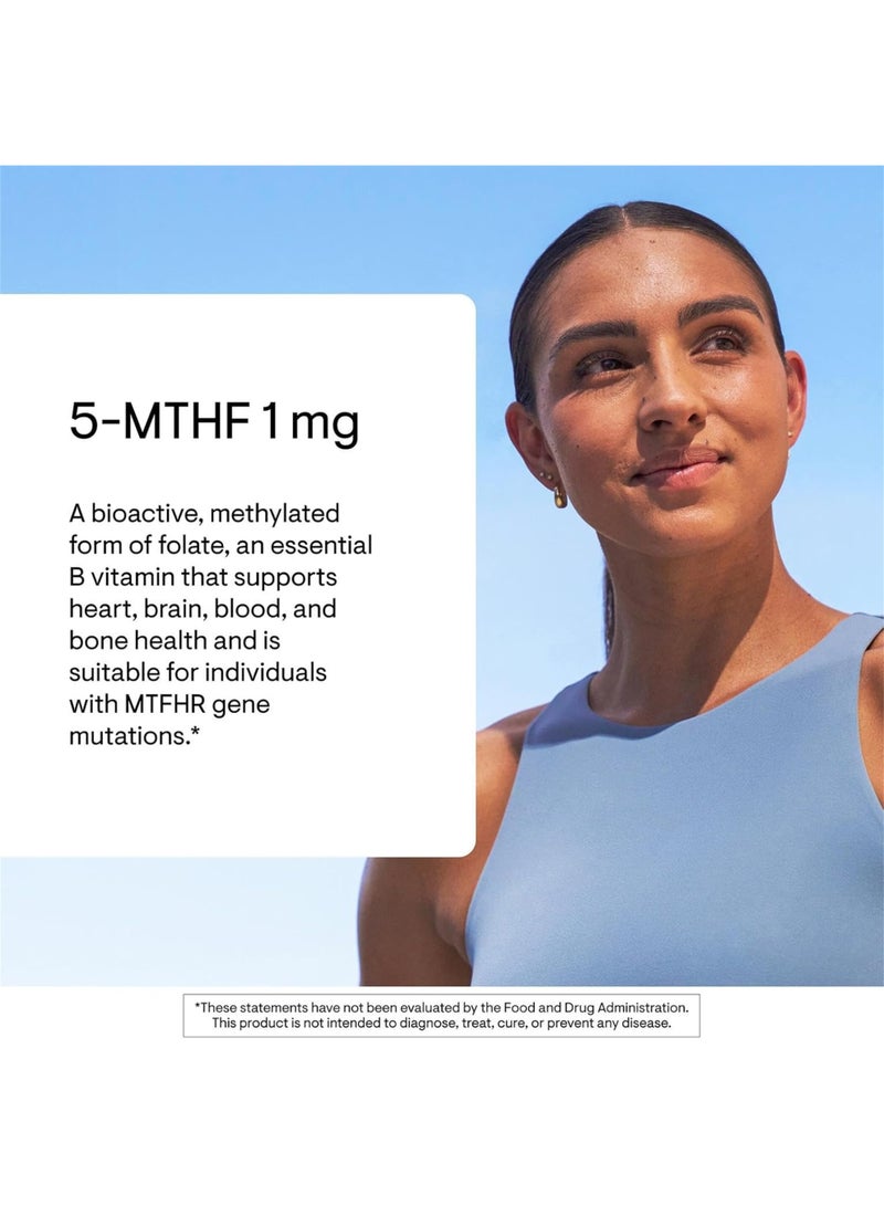 Thorne 5-MTHF 1 mg Methylfolate - Dietary Supplement - 60 Capsules - Image 3