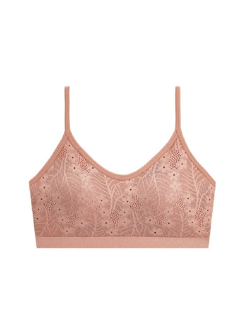 Loquat Women's Lace Gathering Sports Bra 