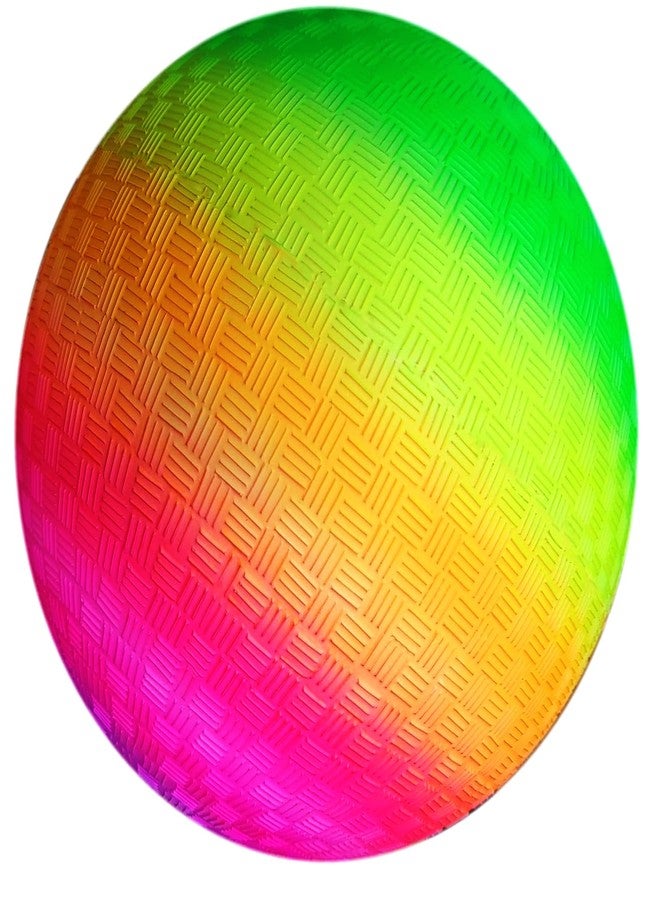 AppleRound 10-inch Playground Ball with Air Pump - Dodgeball, Handball, Kick Ball for Camps and Schools (Rainbow) - Image 3