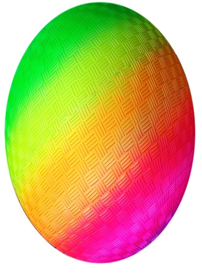 AppleRound 10-inch Playground Ball with Air Pump - Dodgeball, Handball, Kick Ball for Camps and Schools (Rainbow) - Image 2