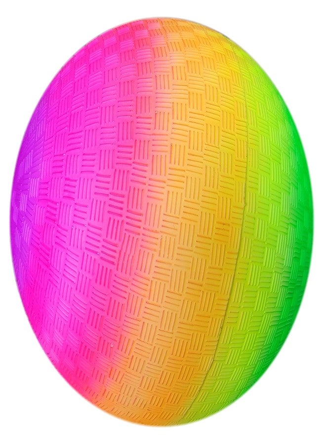 AppleRound 10-inch Playground Ball with Air Pump - Dodgeball, Handball, Kick Ball for Camps and Schools (Rainbow) - Image 4