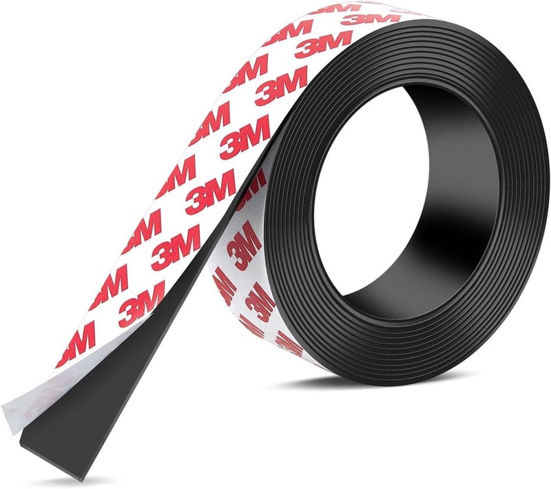 PRIMARKET Strong Adhesive Magnetic Tape Strip Roll-, Cuttable Magnetic Sheets for,DIY Art Projects, Whiteboards, Fridge Organization - Ideal for Home, School, Office Use. (BLACK, 1Cm x 3) - Image 1