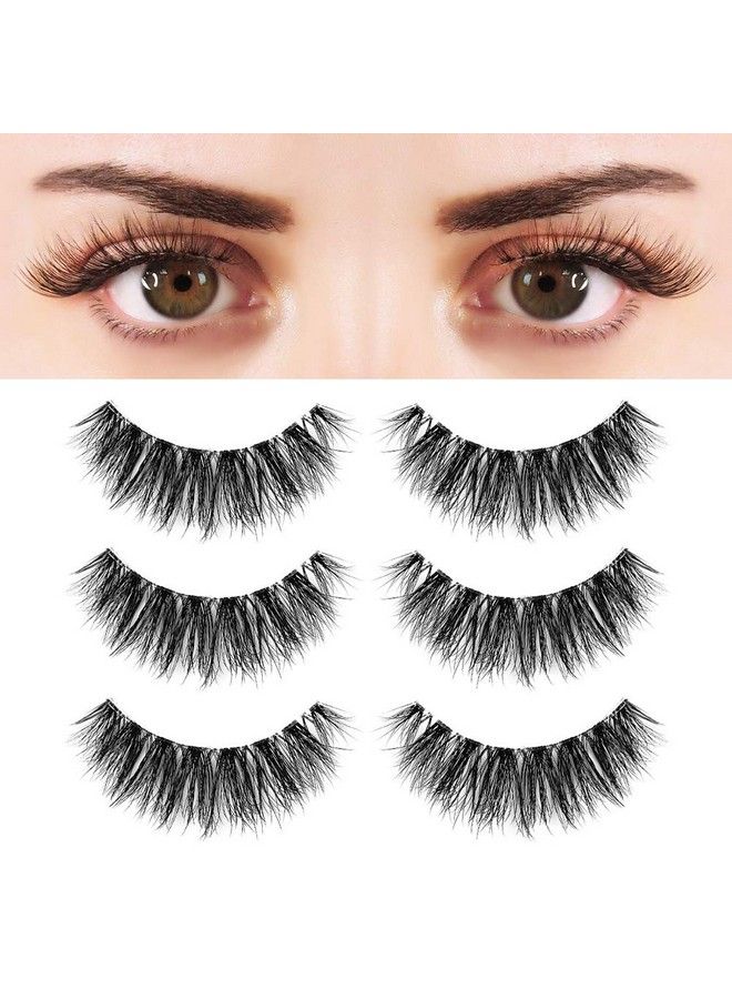 BEPHOLAN Eyelashes Natural Look False Lashes Bepholan Fake Eyelashes 5D Super Fluffy False Eyelashes Clear Band Wispy Lashes 3Pack Faux Mink LashesXMZ91 - Image 2
