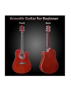 Megarya 41 Inch Wine Red Color Acoustic Guitar for Beginner Adult, 41 Inch Kids Students Cutaway Acustica Guitarra with Gig Bag  - Image 2