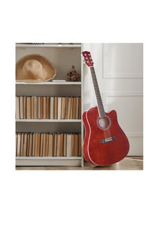Megarya 41 Inch Wine Red Color Acoustic Guitar for Beginner Adult, 41 Inch Kids Students Cutaway Acustica Guitarra with Gig Bag  - Image 3