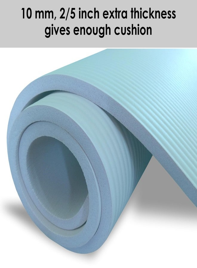 YAMAZEN 72"X24" Extra 10mm, 2/5 inch thick Yoga Workout Mat for Home Gym Exercise | All Purpose Mat with Strap - Image 3