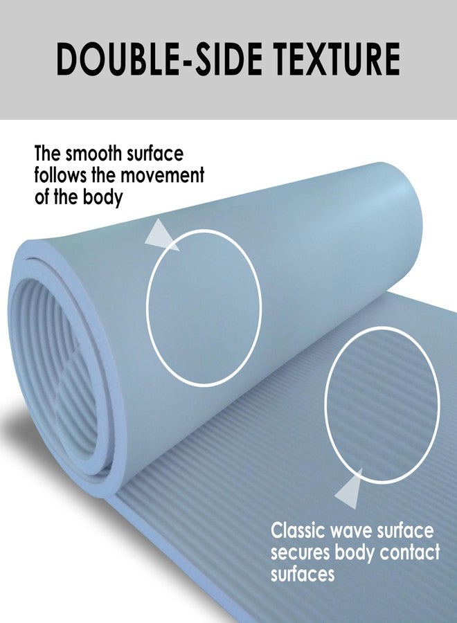 YAMAZEN 72"X24" Extra 10mm, 2/5 inch thick Yoga Workout Mat for Home Gym Exercise | All Purpose Mat with Strap - Image 4