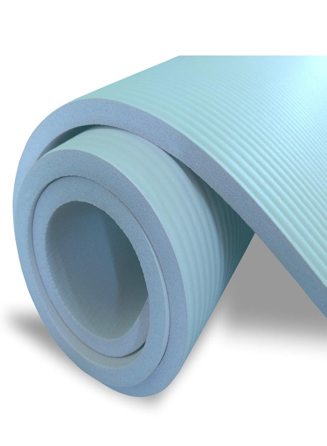 YAMAZEN 72"X24" Extra 10mm, 2/5 inch thick Yoga Workout Mat for Home Gym Exercise | All Purpose Mat with Strap - Image 1