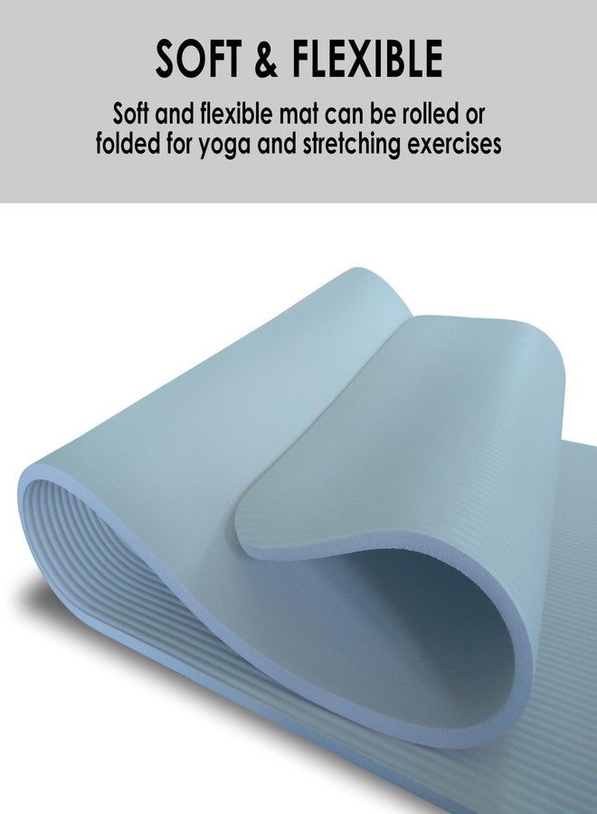 YAMAZEN 72"X24" Extra 10mm, 2/5 inch thick Yoga Workout Mat for Home Gym Exercise | All Purpose Mat with Strap - Image 5