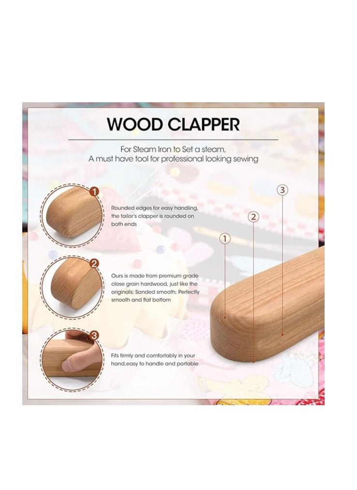 Mardili - Hard Wood Tailors Clapper for Steam Iron to Set a steam - Image 1