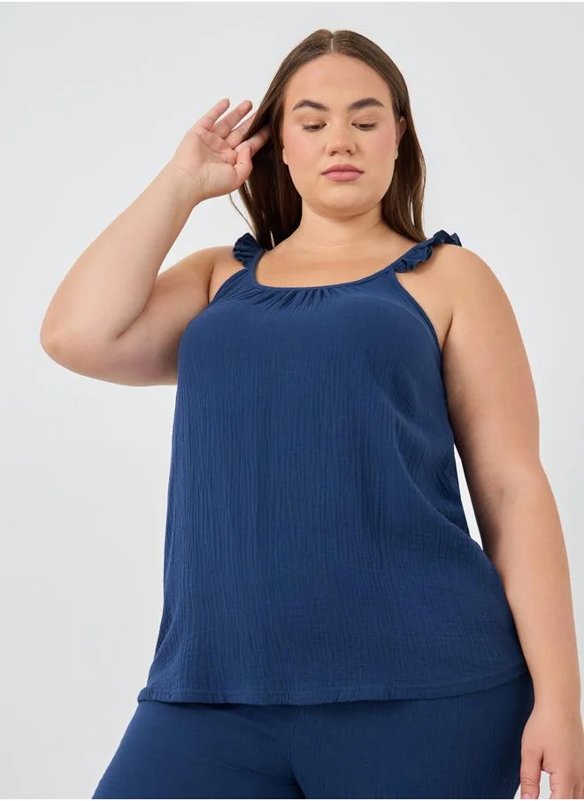 Styli Styli Plus Size Strappy Cami Top and Pyjama Set