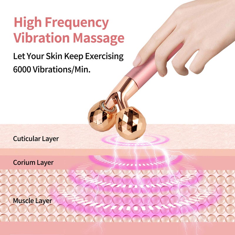 SSGP 2-in-1 Electric Face Massager with 3D Roller and Crescent-Shape Kit for Face Skin Care Tools - Image 4
