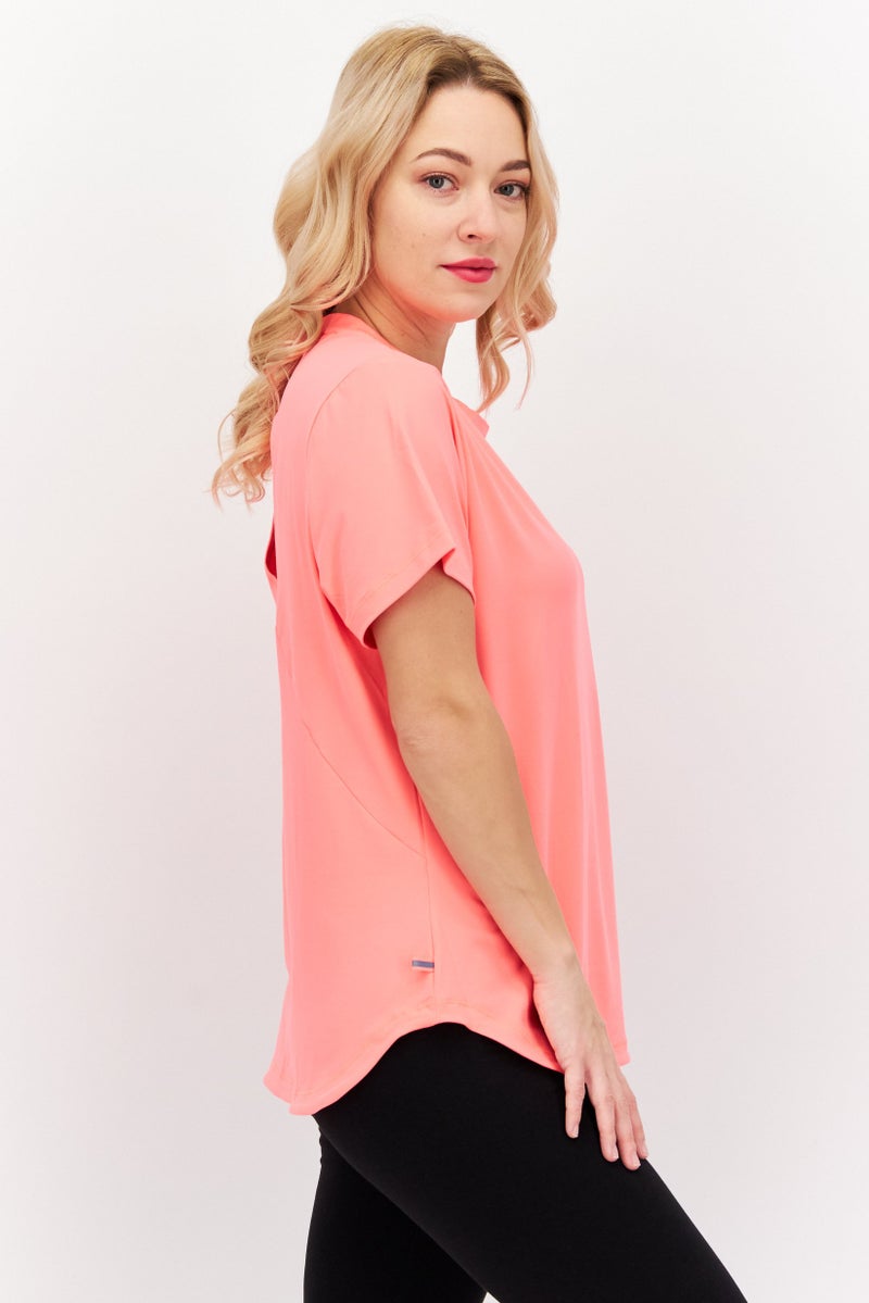 PUMA Women Sportswear Fit Brand Logo Training T-Shirt, Coral - Image 2