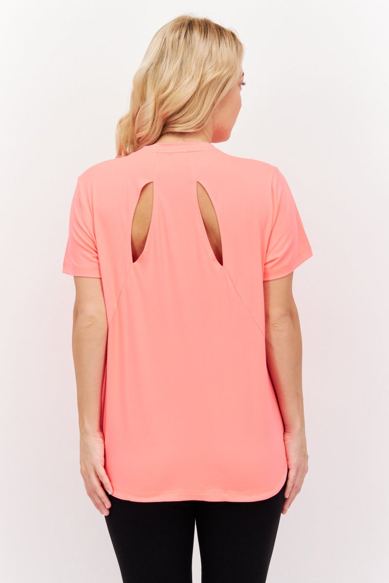 PUMA Women Sportswear Fit Brand Logo Training T-Shirt, Coral - Image 4